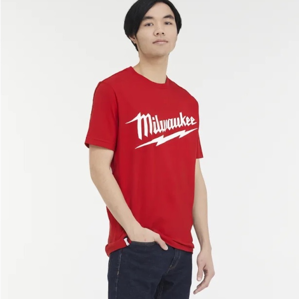 Milwaukee Men's Heavy Duty Short Sleeve Logo Graphic T-Shirt Size XL
